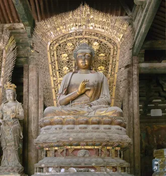 Shanhua-Tempel, Kostbare Halle des großen Helden, Bodhisattva-Statue