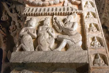 Yungang-Grotten, Detail eines Reliefs der Kaverne 6