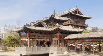 Shanhua-Tempel, Westgarten, Xishang-Pavillon, Südwestansicht