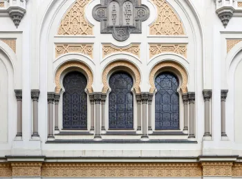 Spanische Synagoge, Detail der Fassade
