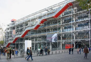 Centre Pompidou, Südwestansicht