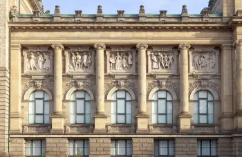 Niedersächsisches Landesmuseum Hannover, südlicher Teil der Hauptfassade