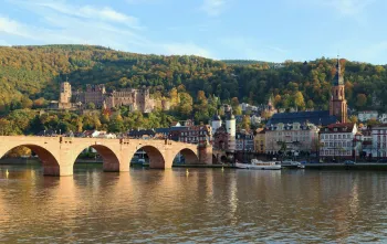 Heidelberger Altstadt mit Schloss, alter Brücke und Heiliggeistkirche