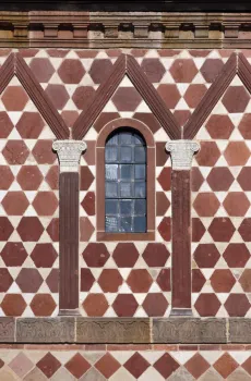 Kloster Lorsch, Torhaus (Königshalle), Detail der Fassade, Fenster