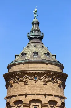 Mannheimer Wasserturm, oberer Baukörper und Dach