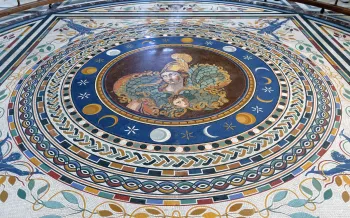 Vatikanische Museen, Pius-Klementinisches Museum, Saal des griechischen Kreuzes, Athene-Mosaik