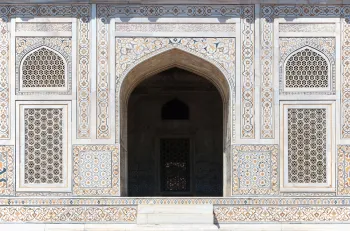 Grabmal des Itimad-ud-Daula, Mausoleum, Detail der Fassade