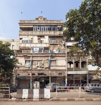 Historische Gebäude an der Straße Chandni Chowk