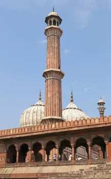 Jama Masjid von Delhi, südliches Minarett