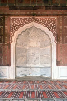 Jama Masjid von Delhi, Gebetshalle, Mihrab einer der Seitenhallen