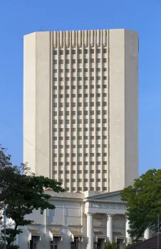 Hauptgebäude der Zentralbank von Indien, Südwestansicht