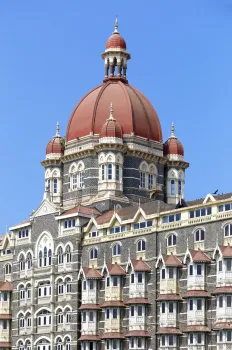 Taj Mahal Palace Hotel, Detail der Fassade und Kuppel