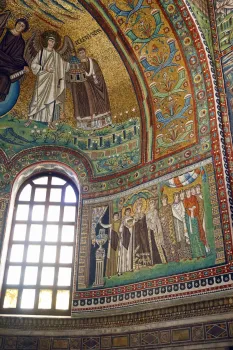 Basilika San Vitale, Mosaike der Apsis mit der Theodora-Tafel