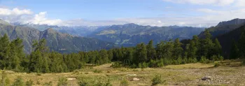 Sarntaler Alpen, unterhalb des Hirzer, Blick auf die Ötztaler Alpen, Panorama