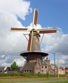 De-Roos-Windmühle, Nordwestansicht