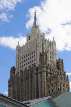 Gebäude des russischen Außenministeriums, Nordostansicht von der Arbat-Straße