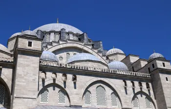 Süleymaniye-Moschee, Detail der Südwest-Fassade