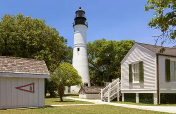 Leuchtturm von Key West, mit Nebengebäuden (Südansicht)