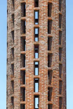 Kirche von Atlántida, Detail des Glockenturms