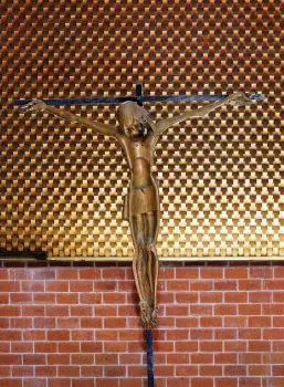 Kirche von Atlántida, Innenraum, Kruzifix